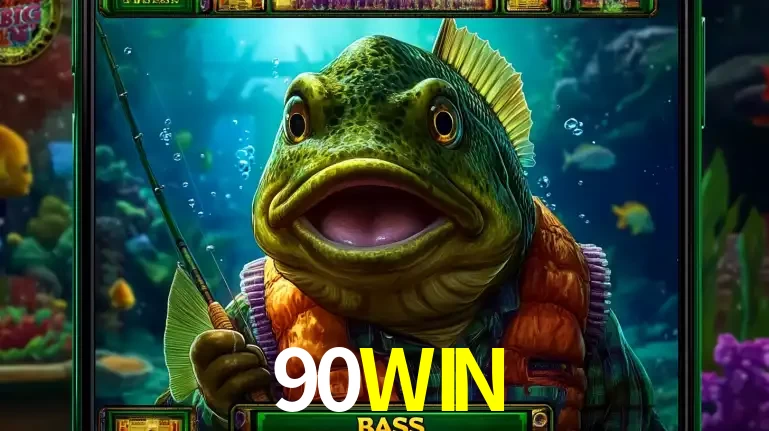 Personagem de peixe pescador do popular jogo de slot com tema de pescaria, uma das emocionantes opções de caça-níqueis para jogar e ganhar no cassino 90WIN.